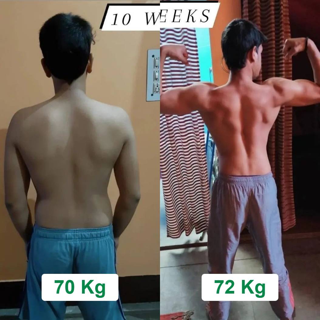 Muscle gain transformation 