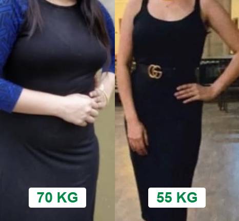 15 kg Weight Loss Transformation in 6 Months