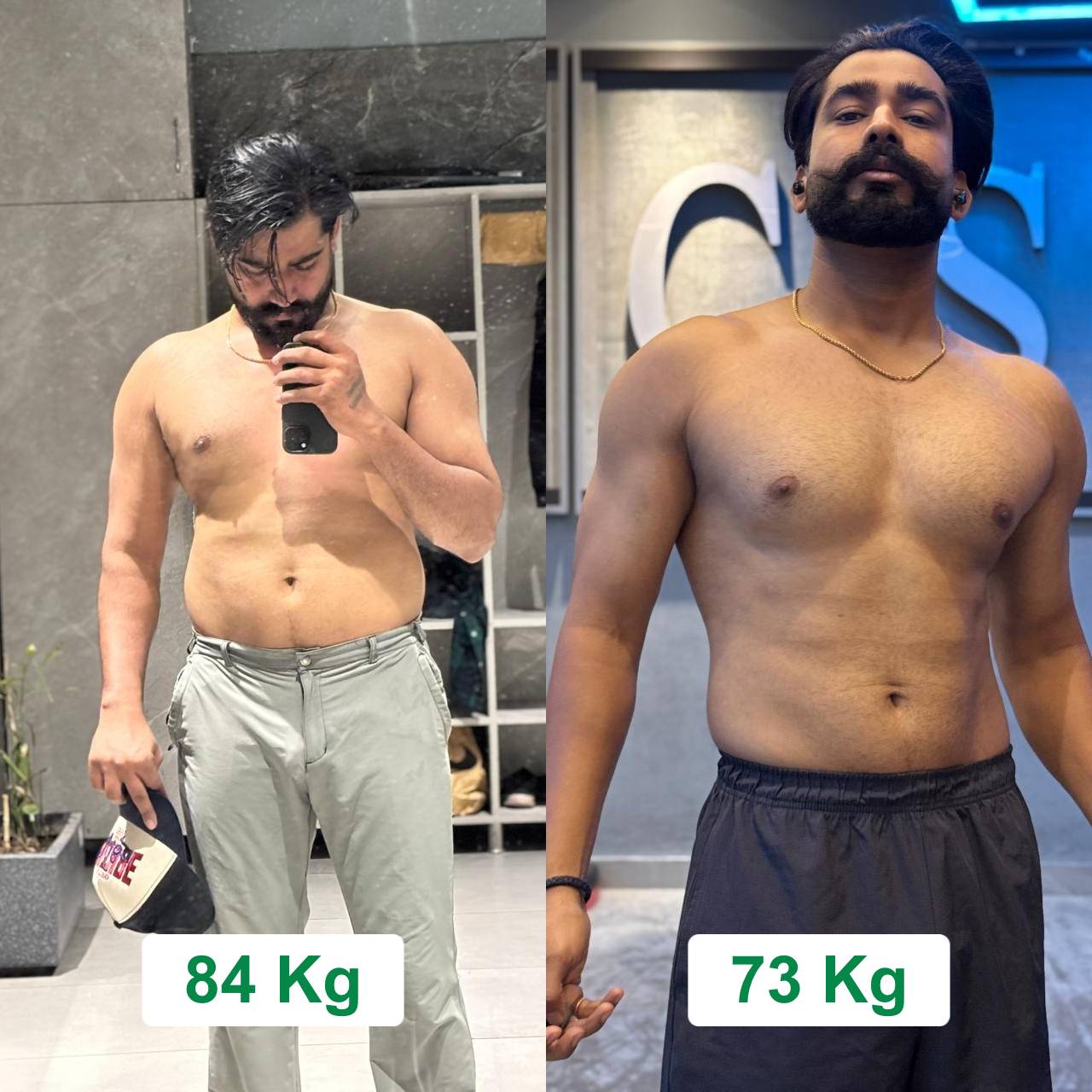 1.5 years Fat loss Transformation