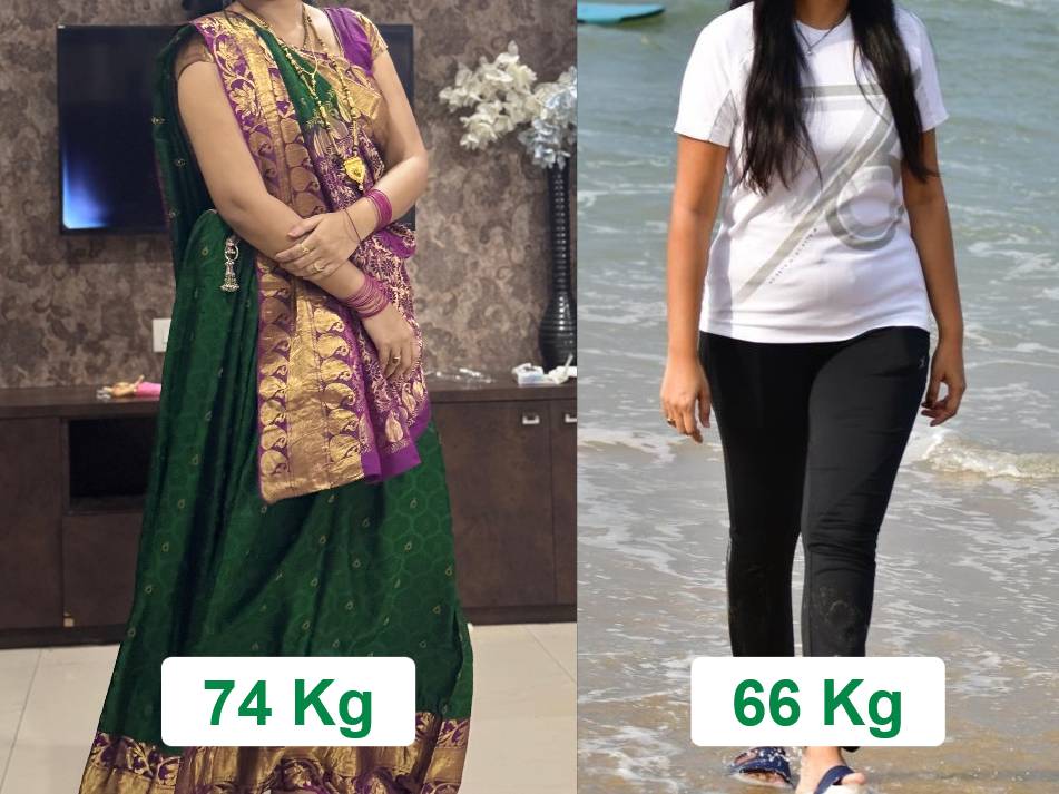Vrushabhi lost 8 kg in just 4 months