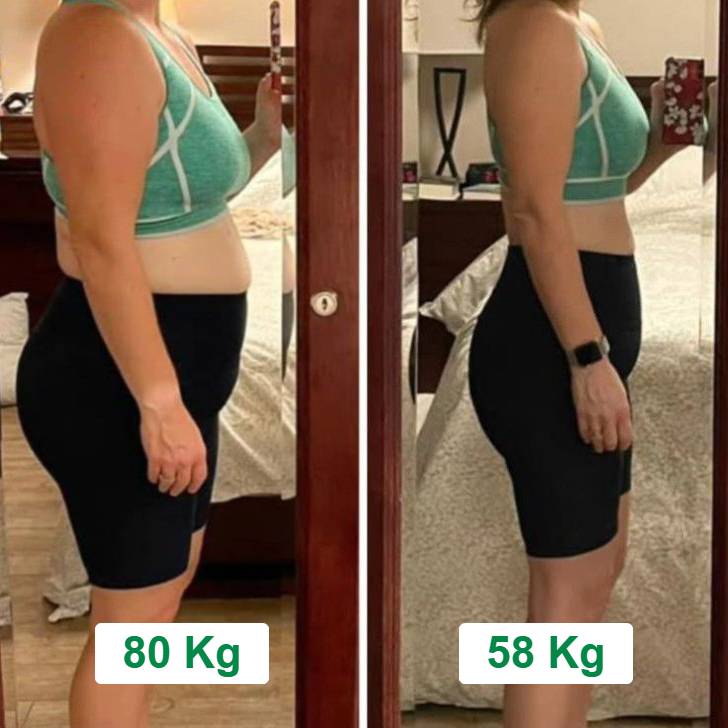 Healthy weight loss transformation 
