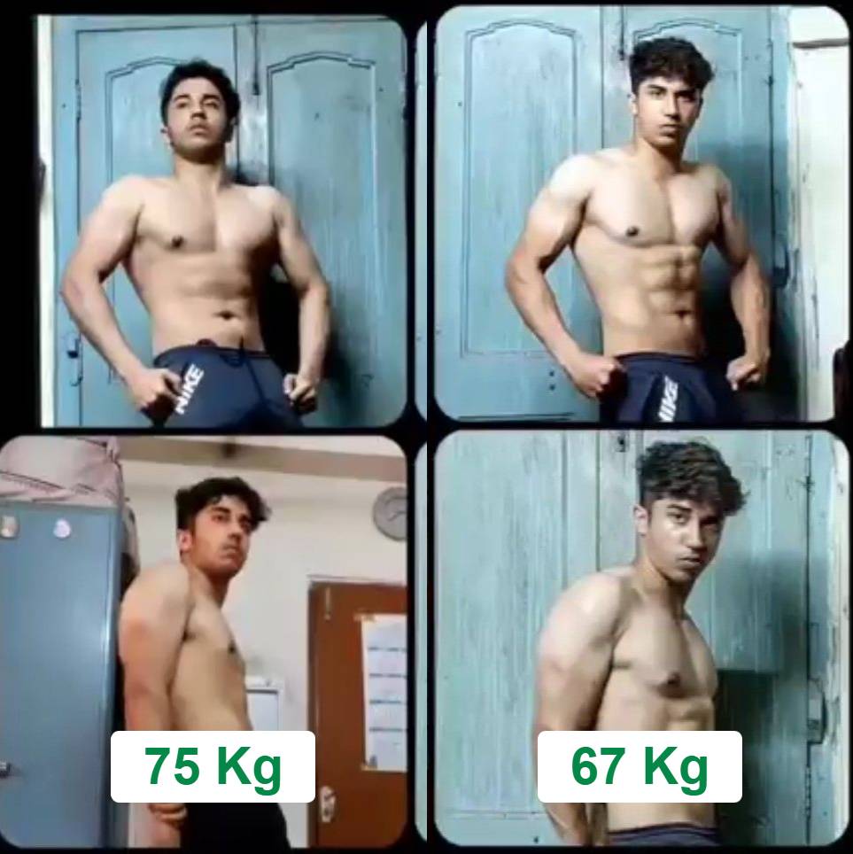 Fatloss transformation of myself in 50 days