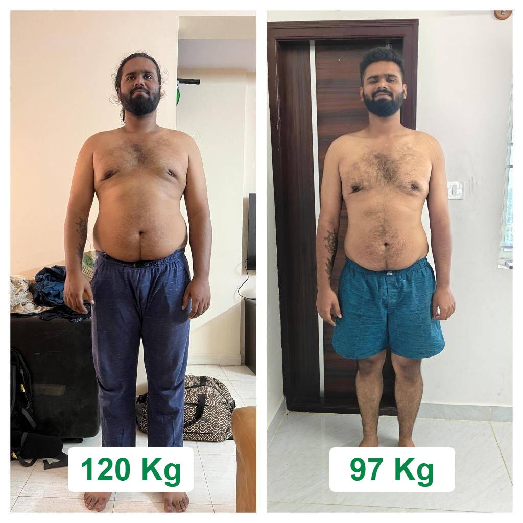 Weight loss of the client who was Obese 