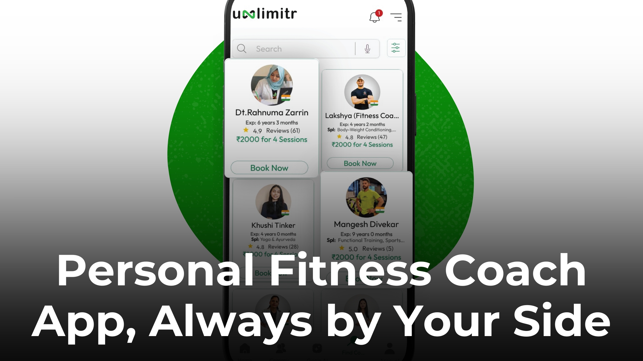 Unlimitr: Personal Fitness Coach App, Always by Your Side