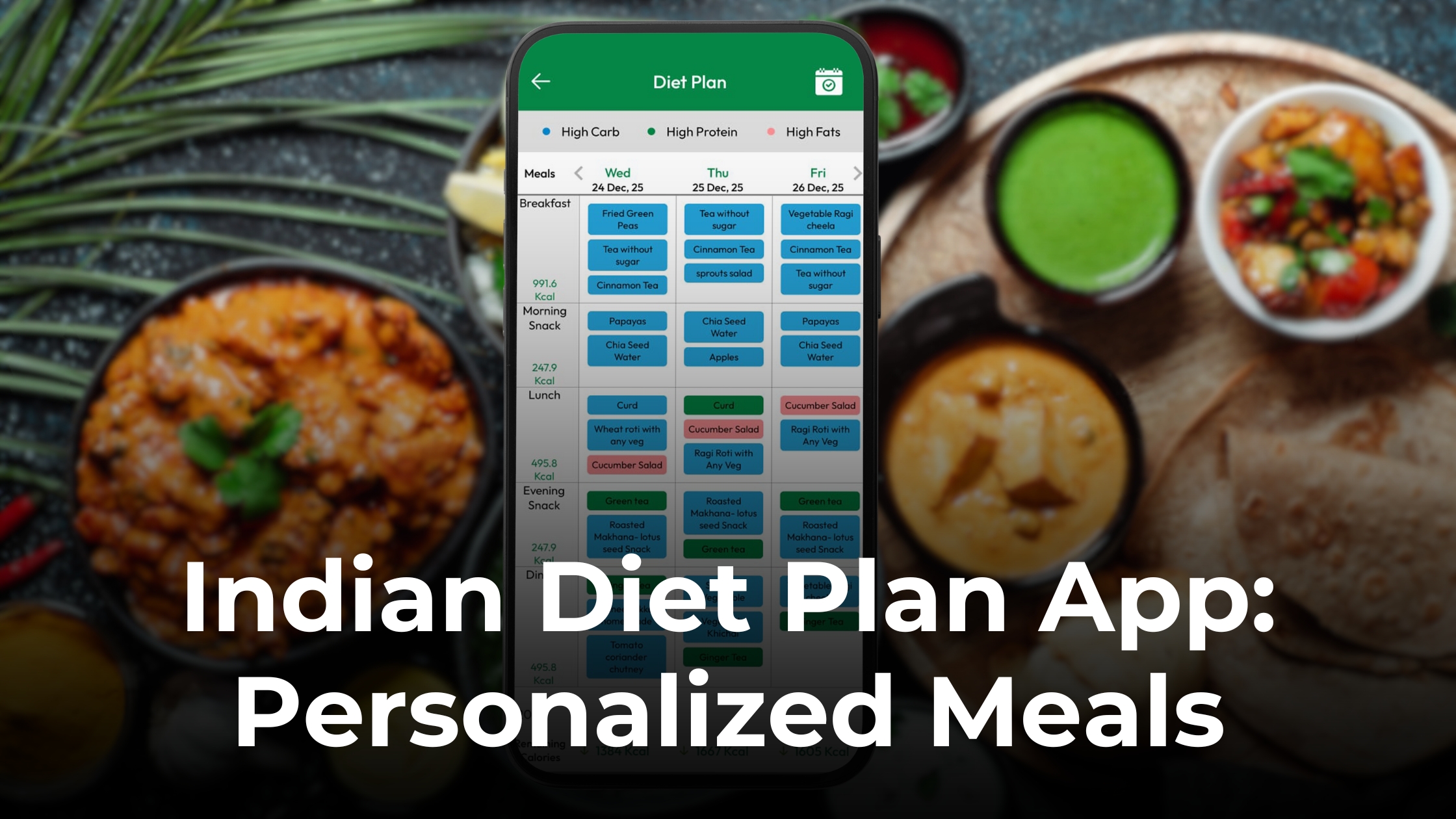 Indian Diet Plan App: Personalized Meals Without Hunger